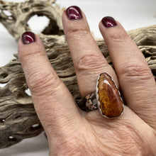 Load image into Gallery viewer, Red Creek jasper ring on hand