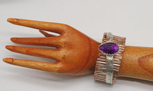 Load image into Gallery viewer, Amethyst cuff bracelet