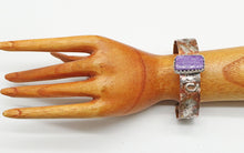 Load image into Gallery viewer, skinny charoite cuff on wrist