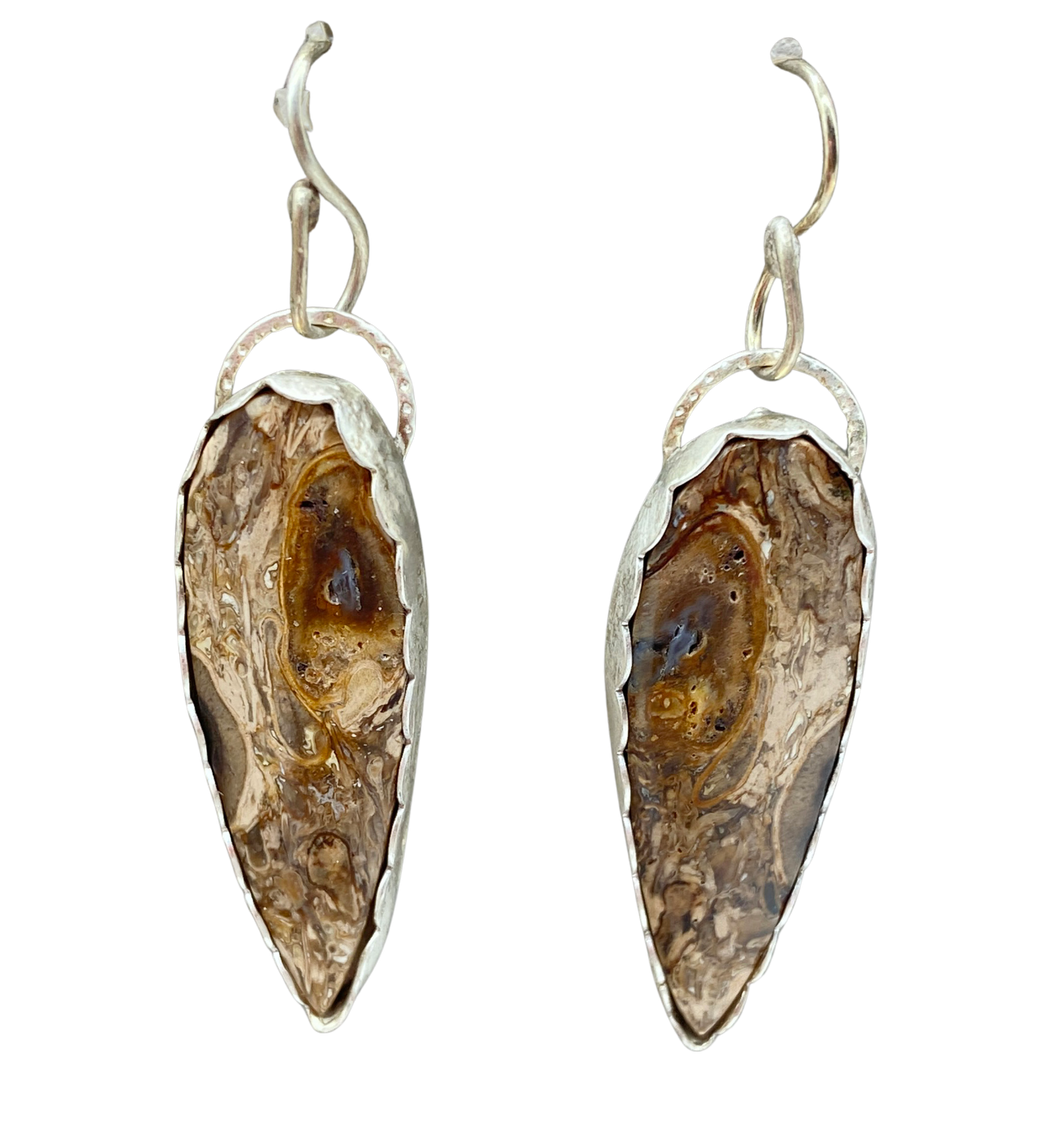 palmwood root earrings