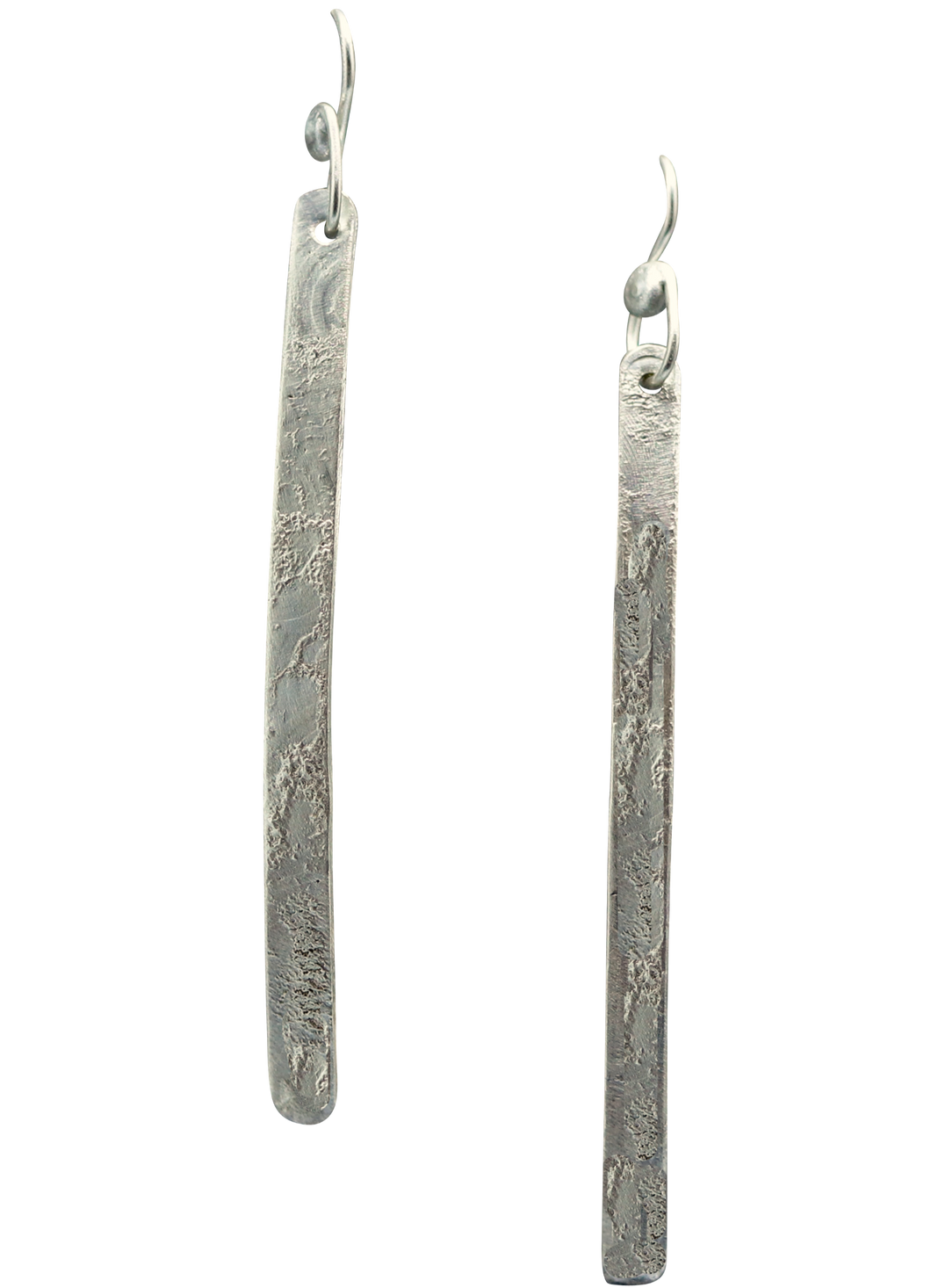 super skinny sterling silver earrings handmade in Arizona