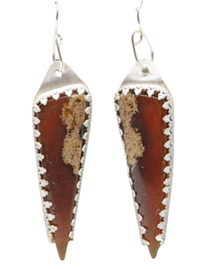 amber from Indonesia and earrings created in Arizona