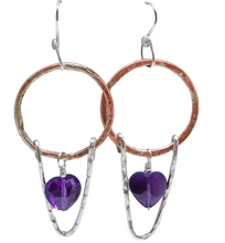 Load image into Gallery viewer, amethyst good vibrations earrings