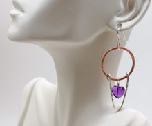 Load image into Gallery viewer, good vibrations earring shown on earlobe