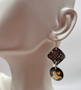 steel and silver plus gold earrings