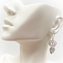 Load image into Gallery viewer, moonstone earring shown on ear lobe