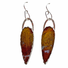 Load image into Gallery viewer, red moss agate earrings