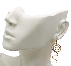 gold fill earring shown on the earlobe