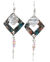 Load image into Gallery viewer, Marilyn Earrings.  Copper, sterling &amp; Swarovski crystal
