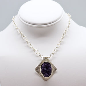 purple gemstone jewelry. purple amethyst geode