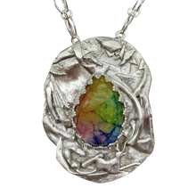 Load image into Gallery viewer, rainbow solar quartz sterling pendant