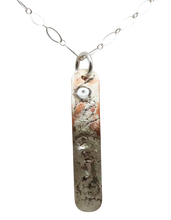 Load image into Gallery viewer, Copper &amp; Sterling Silver skinny Pendant. Dare to Dream Collection. 2&quot; tall