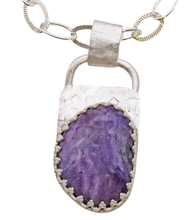 Load image into Gallery viewer, charoite sterling pendant