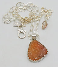 Load image into Gallery viewer, druzy pendant shown with full silver chain