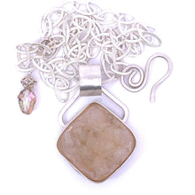 Load image into Gallery viewer, druzy desert sands pendant with chain