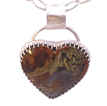 Load image into Gallery viewer, river jasper heart pendant.