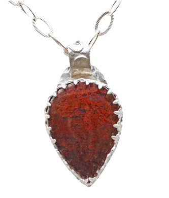 red moss agate pendant
