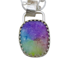 Load image into Gallery viewer, &#39;Memories of Childhood&#39; Rainbow Solar Quartz Pendant. 1 3/4&quot; tall.