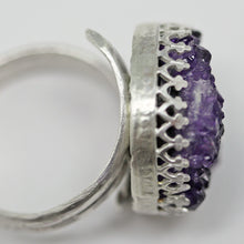Load image into Gallery viewer, purple gemstone ring from Uruguay