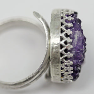 purple gemstone ring from Uruguay