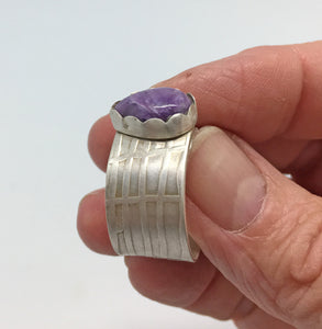 purple gemstone ring handmade in Arizona