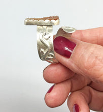 Load image into Gallery viewer, sterling ring shown from side to highlight the design