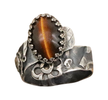 Load image into Gallery viewer, antiqued silver gemstone ring