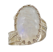 Load image into Gallery viewer, sterling moonstone ring