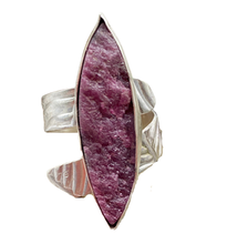 Load image into Gallery viewer, Ruby Zoisite sterling ring pendant size 10