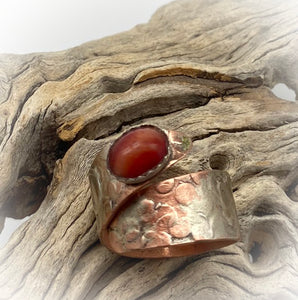 Copper, Sterling and Tiger's Eye Ring. Dare to Dream Collection. Size 8