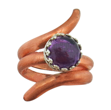 Load image into Gallery viewer, february birthstone ring. handmade in Arizona
